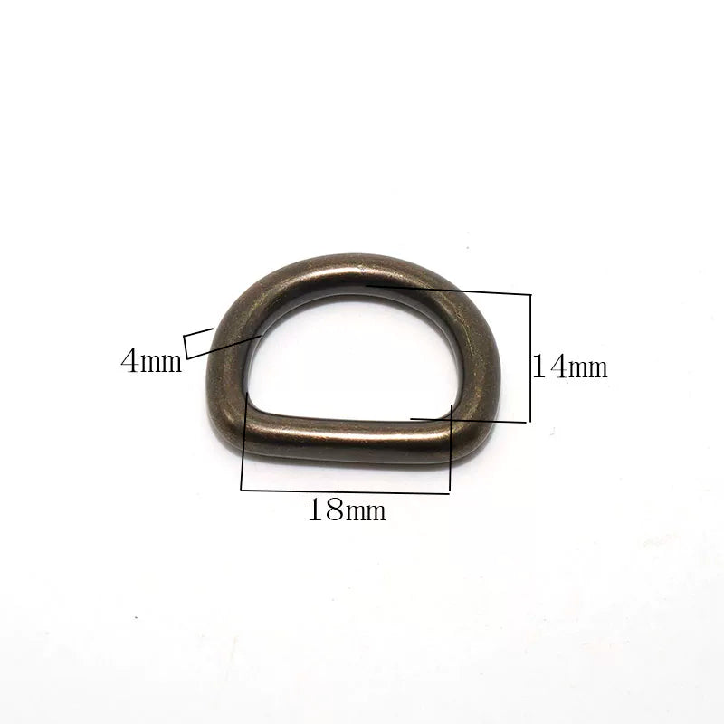 Solid Brass Vintage Seamless D-Ring