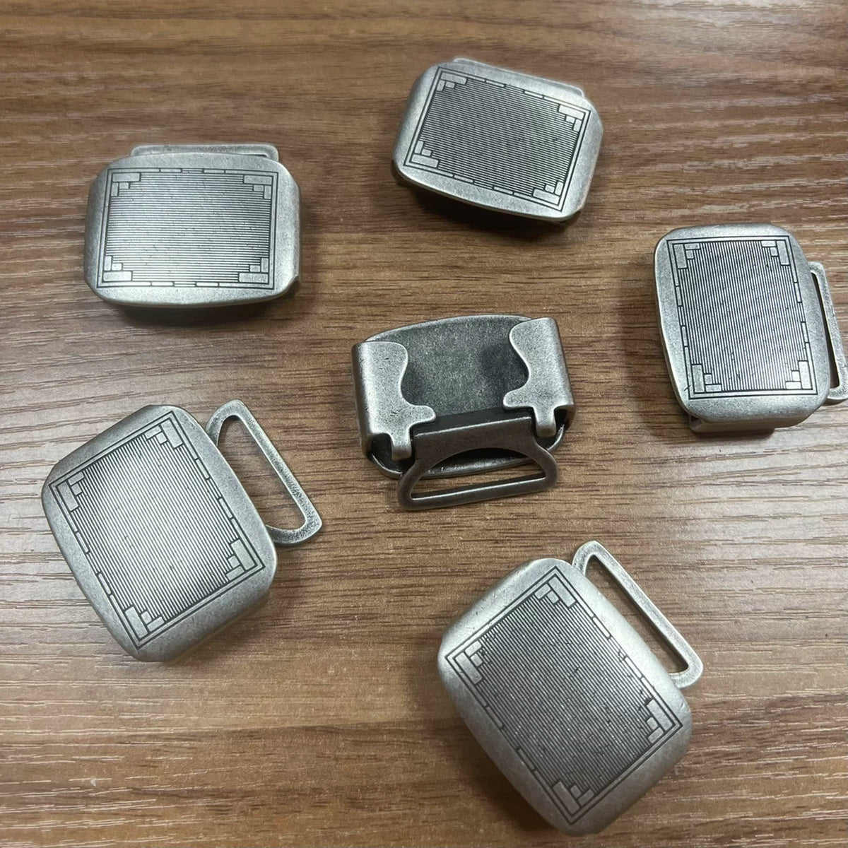 Solid Brass Antique Silver Plated Belt Buckle for 35mm Strap