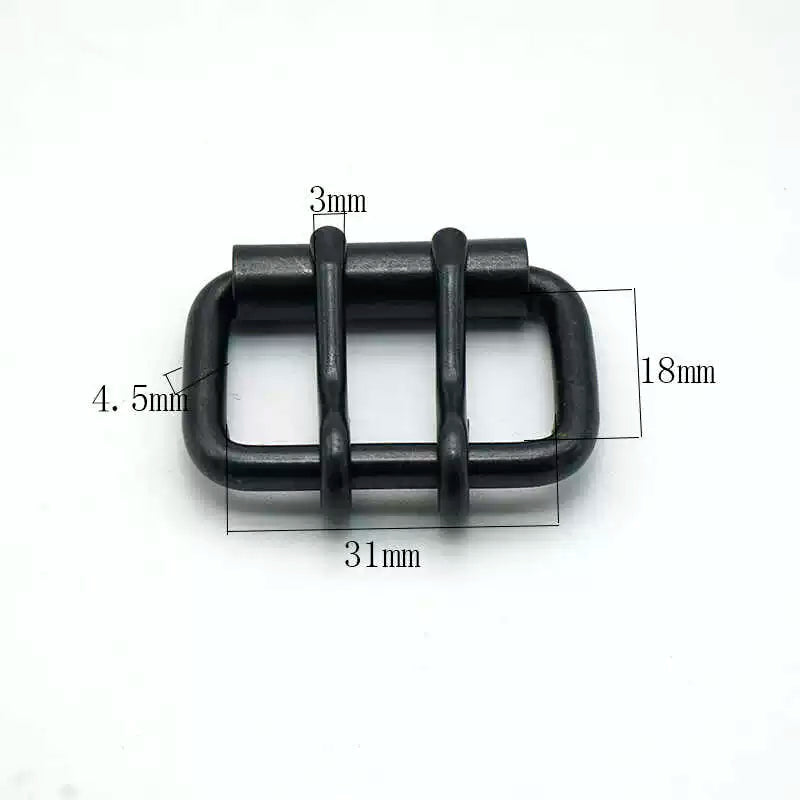 Solid Copper Oxidized Vintage Roller Buckle 31mm