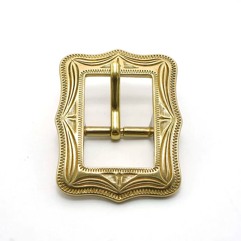 Solid Brass Antique Silver Plated Carved Tri-Glide 25mm