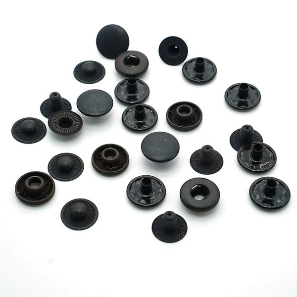 Solid Copper Oxidized Vintage Snap Fastener 15mm