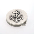 Solid Brass Antique Silver Plated Vintage Men's Belt Buckle