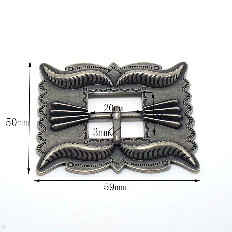 Solid Brass Vintage Patterned Tri-Glide Pin