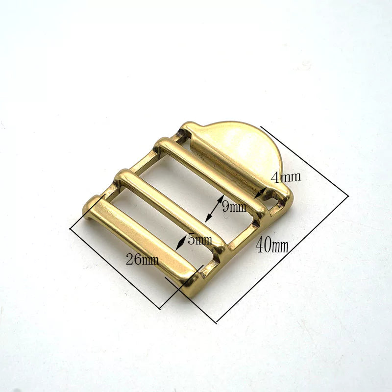 Solid Copper Oxidized Vintage Tri-Bar Slider for 26mm Strap