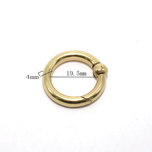 Solid Brass Open Keychain 2 Pcs
