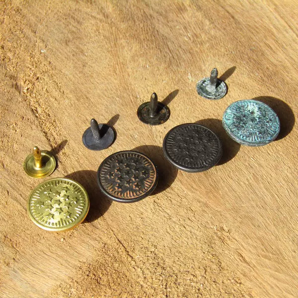 Oxidized Vintage Coat Button