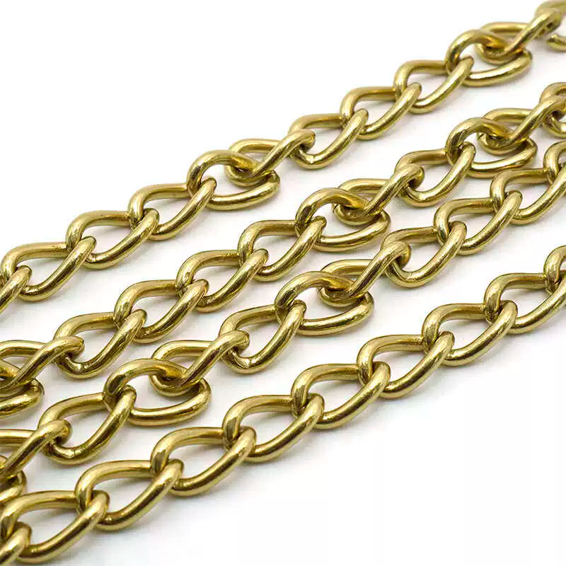 Solid Copper Chain Diyq 十 Chain Accessory Decorative Hardware Chain Bag Shoulder Strap Chain Overall Length 1 米