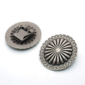 Solid Brass Antique Silver Plated Vintage Western Cord Lock