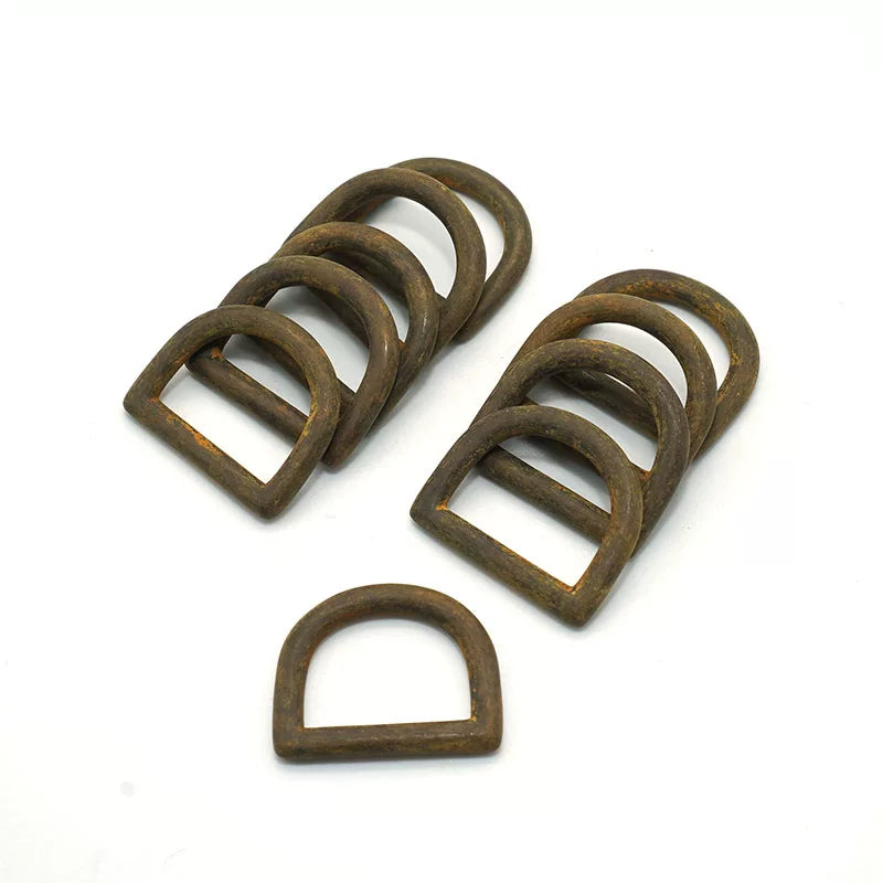 Solid Copper Oxidized D-Ring