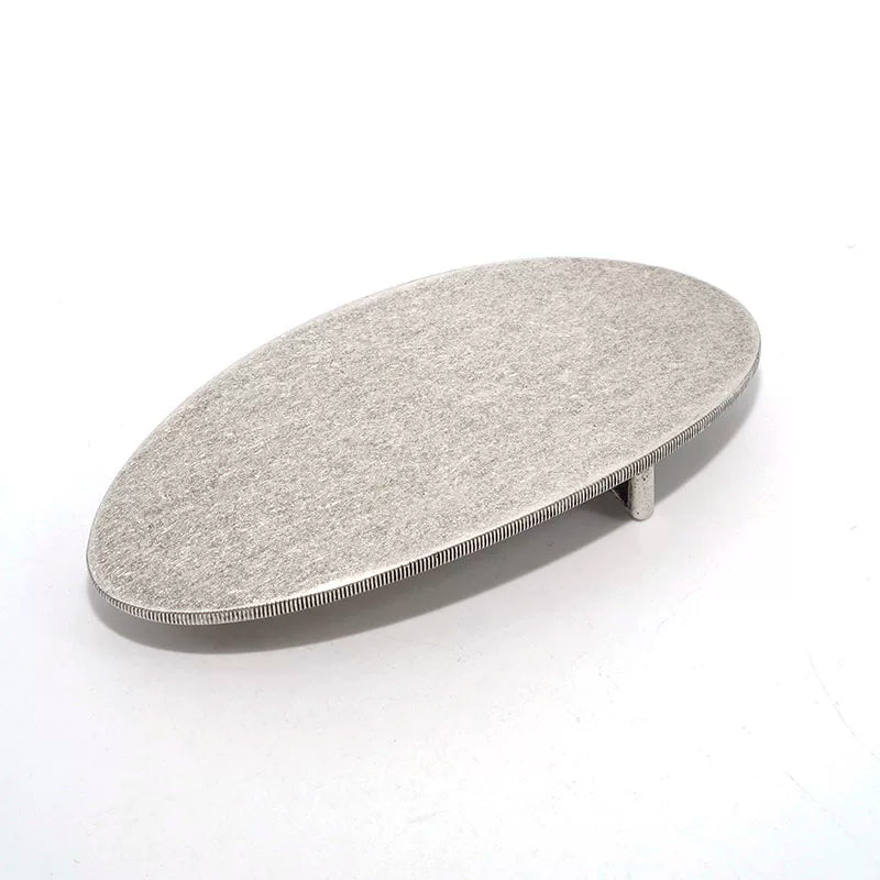 Solid Brass Antique Silver Plated Vintage Belt Buckle for 30mm Strap