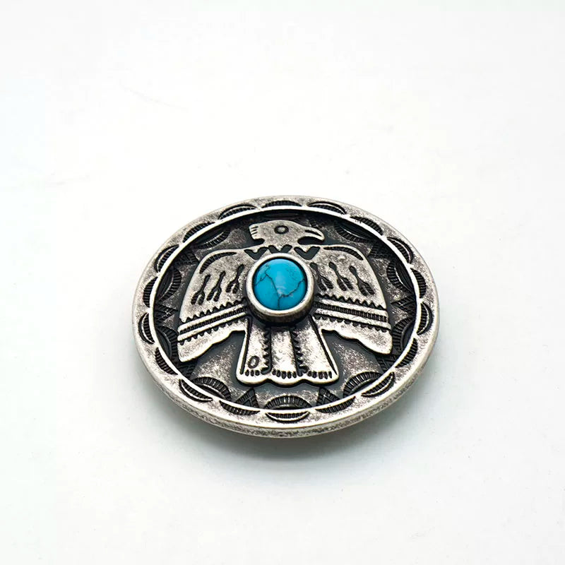 Solid Brass Turquoise Wallet Snap