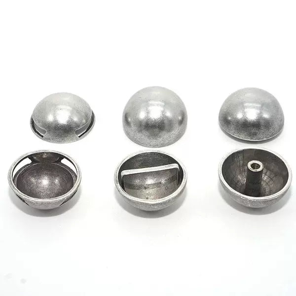 Solid Brass Antique Silver Plated Rivet 25mm