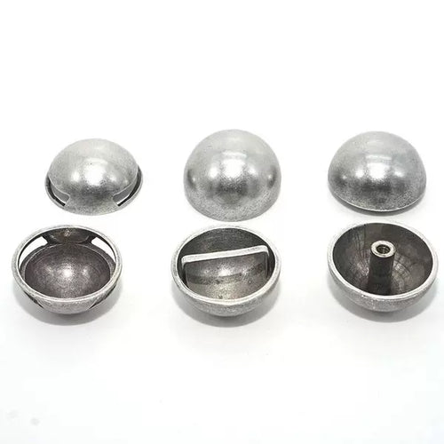 Solid Brass Antique Silver Plated Rivet 25mm