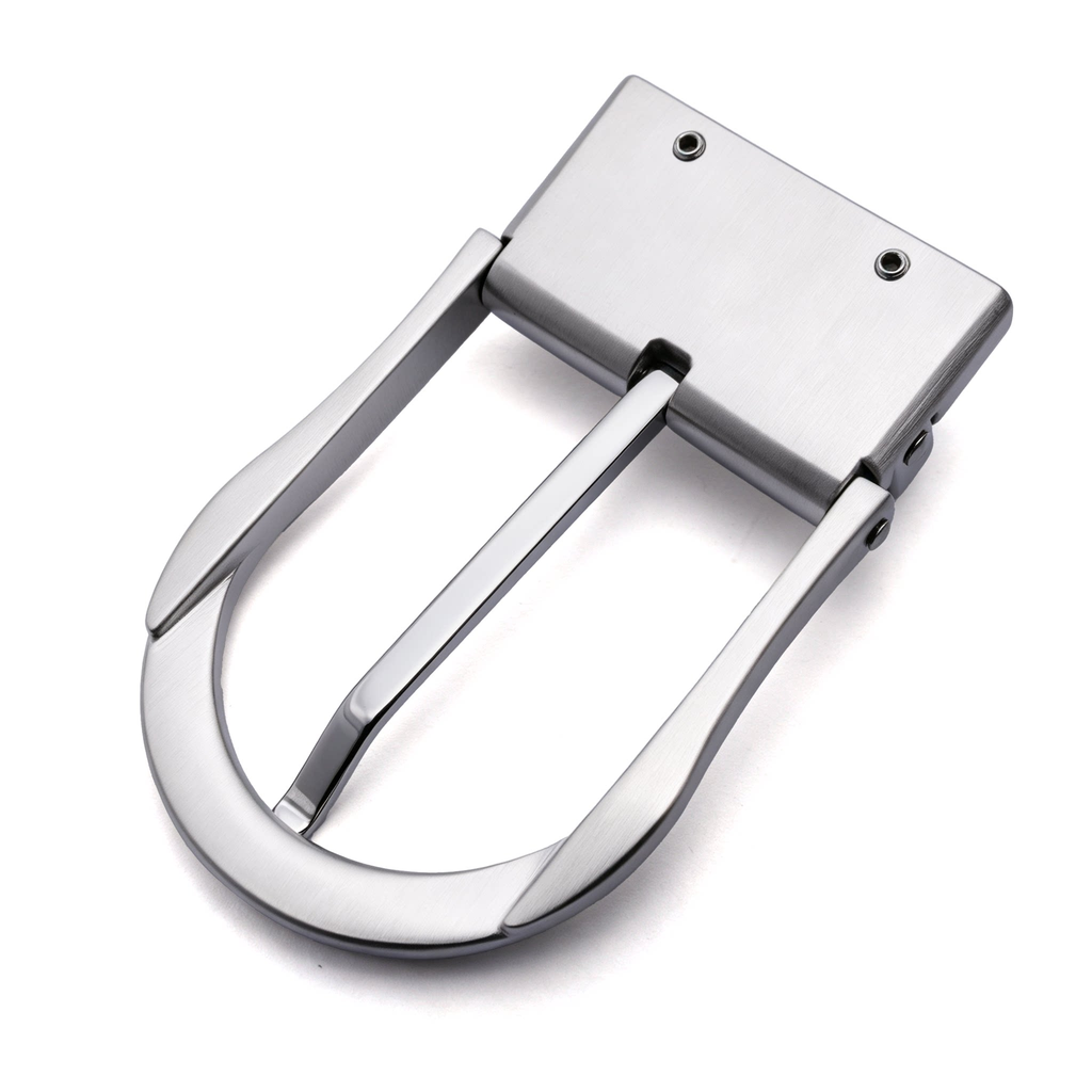 Men's Reversible Rotating U-Shape Pin Belt Buckle, 39mm Inner Width, Horseshoe Metal Belt Buckle Replacement, Gold / Silver / Black