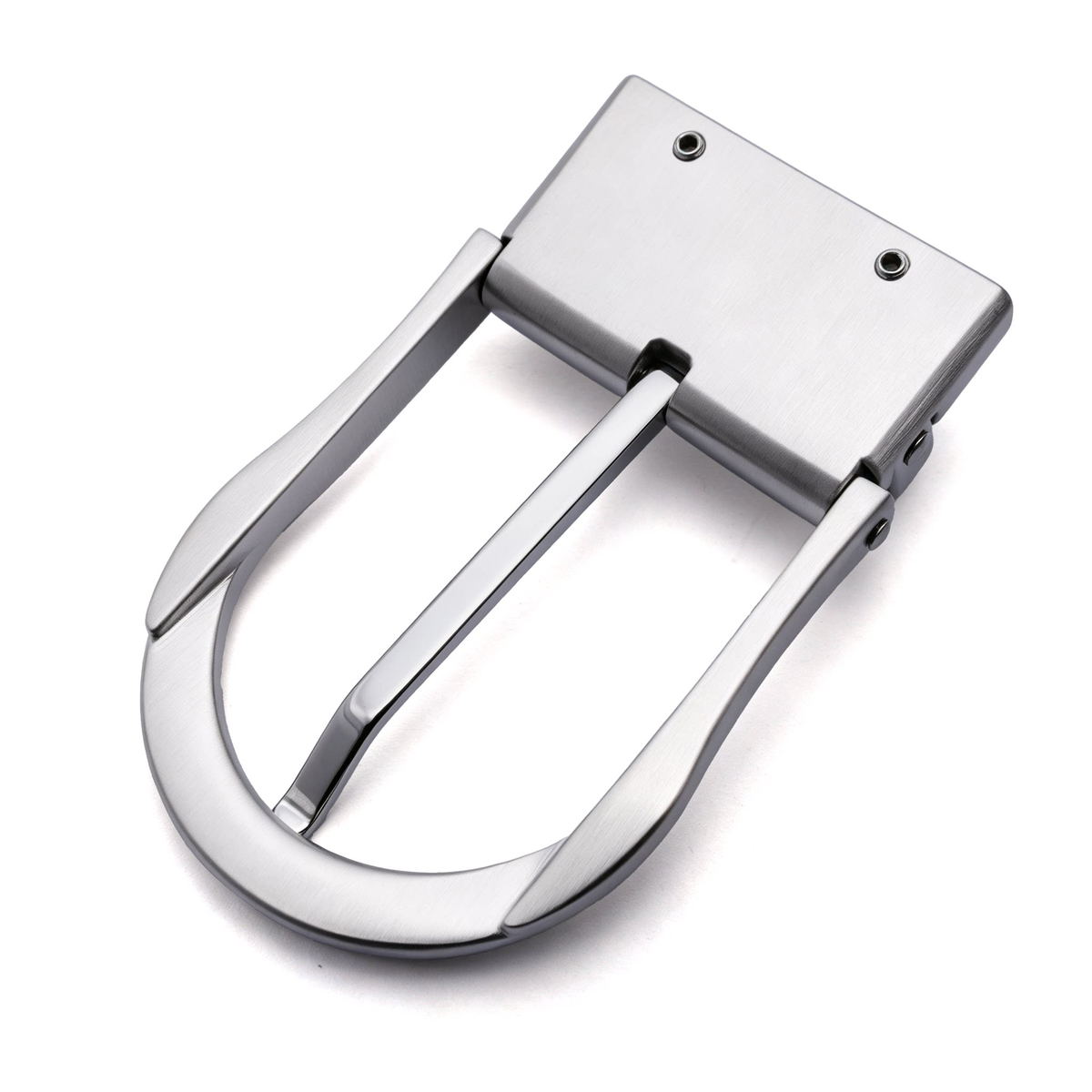 Men's Reversible Rotating U-Shape Pin Belt Buckle, 39mm Inner Width, Horseshoe Metal Belt Buckle Replacement, Gold / Silver / Black
