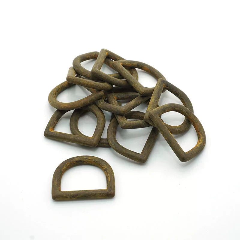 Solid Copper Oxidized D-Ring