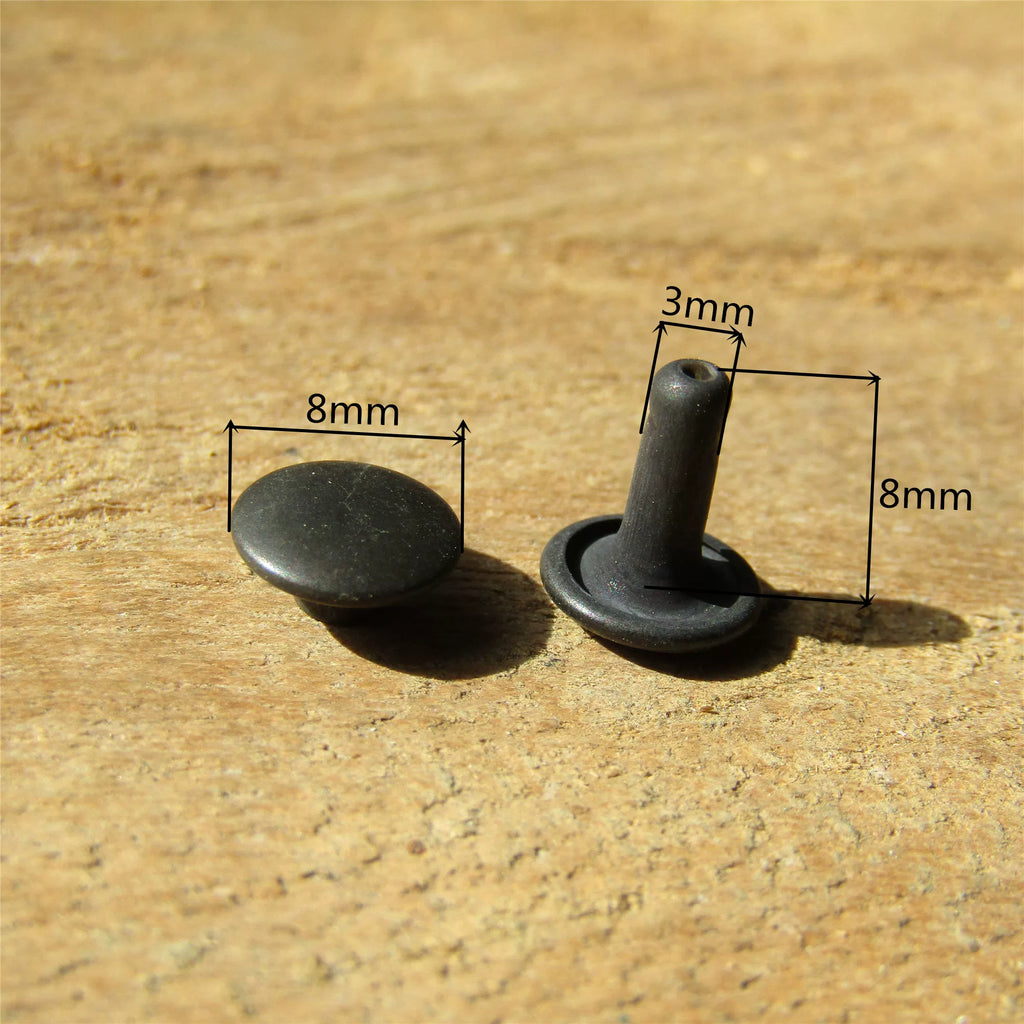 Solid Copper Black Antique Rivet 10x8mm