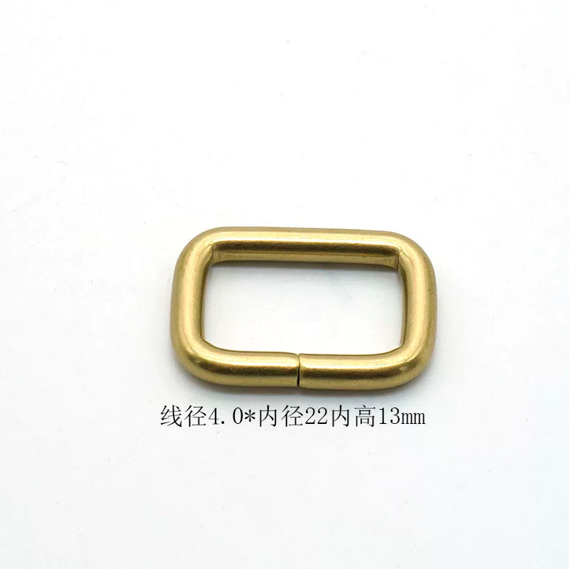 Solid Brass Open Rectangle Ring
