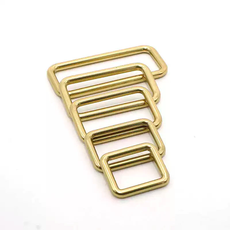 Solid Brass Seamless Rectangle Ring