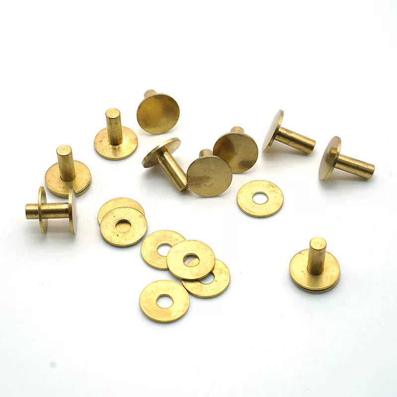 Solid Brass Permanent Rivet 4x12mm