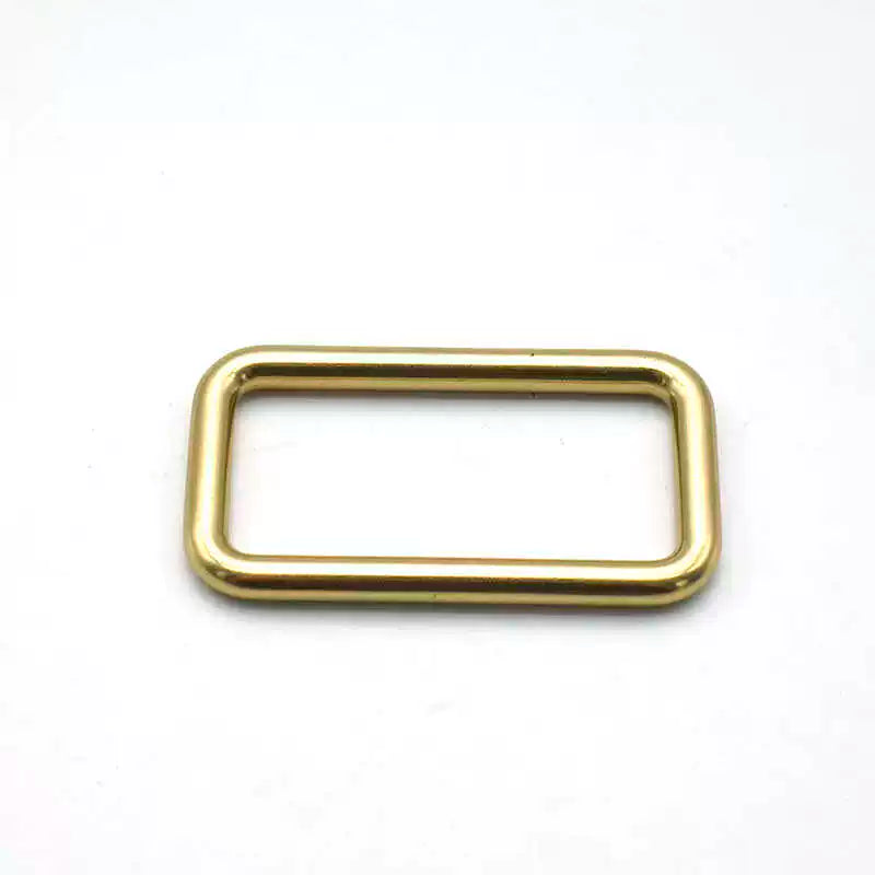 Solid Brass Seamless Rectangle Ring