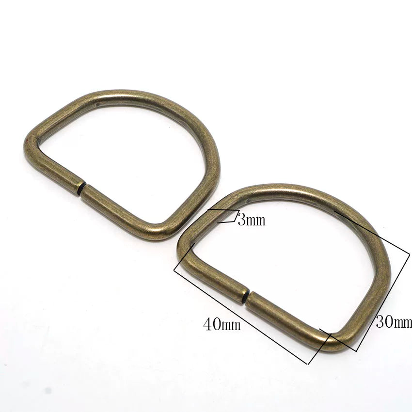 Solid Brass Open D-Ring