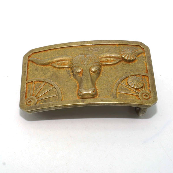 Solid Brass Oxidized Vintage Men's Belt Buckle
