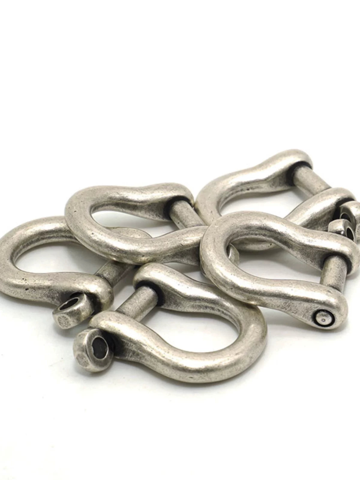 Solid Brass Antique Silver Plated Open Horseshoe Buckle