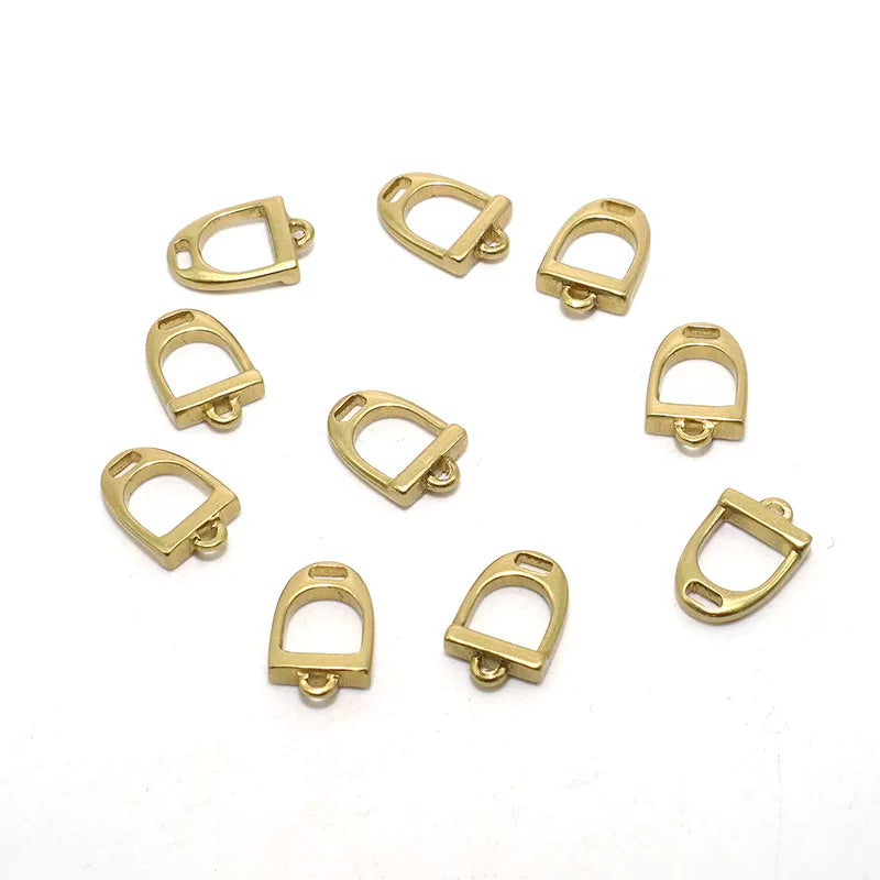 Handbag Bag Hardware Solid Copper Decorative Horse 镫 Buckle Handbag Diy Metal Buckle Ring Hardware