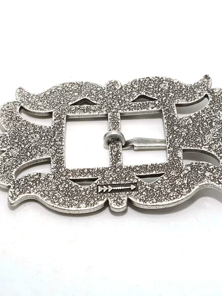 Solid Brass Silver Plated Vintage European Pin Buckle