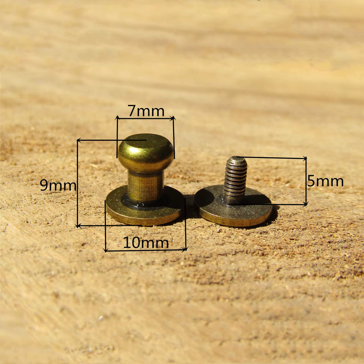 Solid Brass Nipple Stud