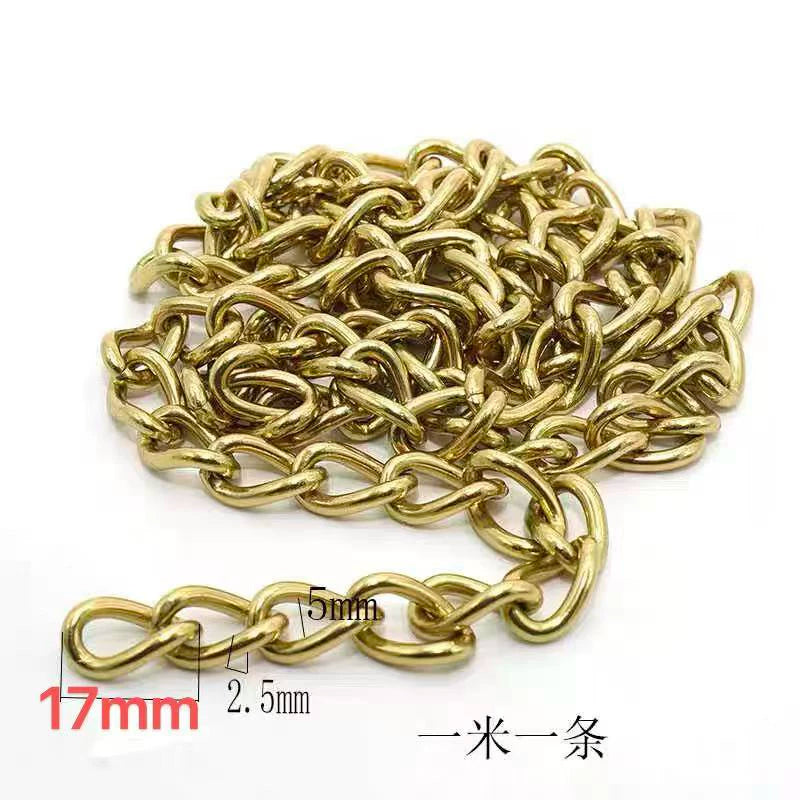 Solid Copper Chain Diyq 十 Chain Accessory Decorative Hardware Chain Bag Shoulder Strap Chain Overall Length 1 米