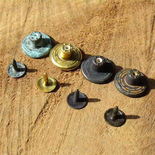 Oxidized Vintage Coat Button
