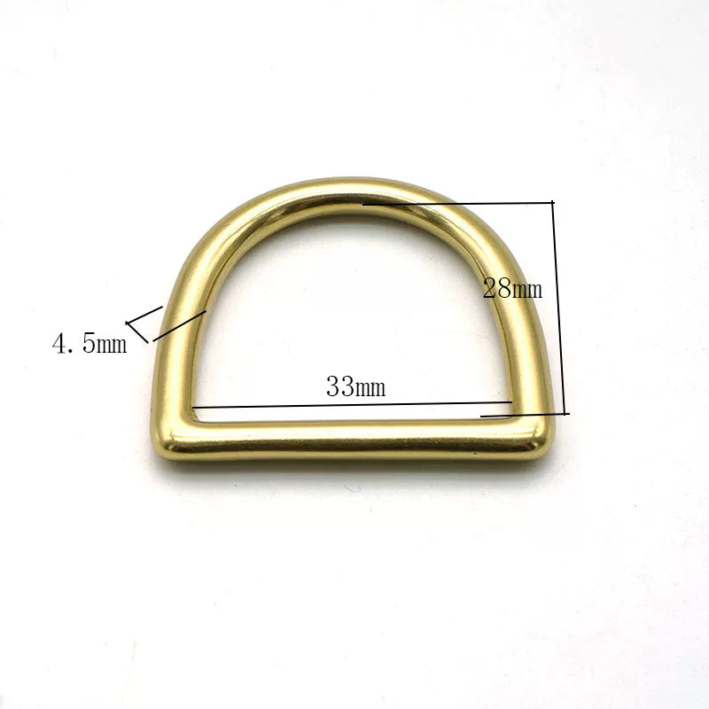 Solid Brass Seamless D-Ring