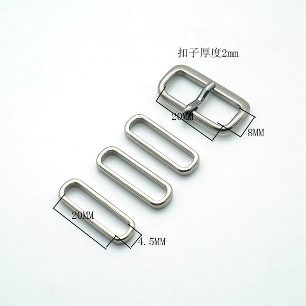 Stainless Steel Solid Pin Buckle 20mm