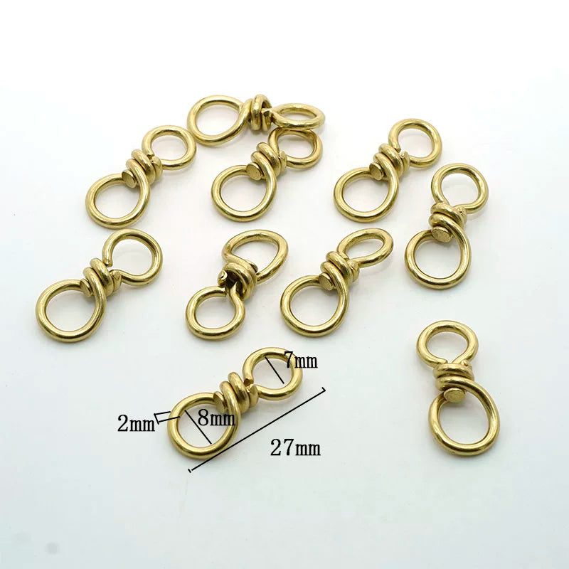 Solid Copper Unisex Keychain