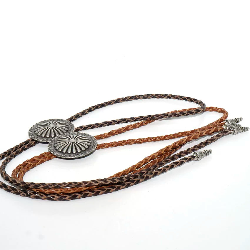 Solid Brass Antique Silver Plated Vintage Western Cord Lock