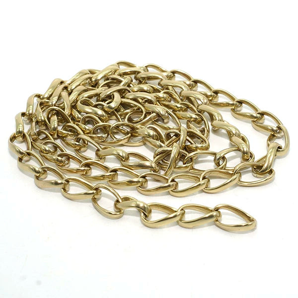 Premium Solid Copper Oval Chain Brass Tone Bag Hardware Diy Metal Shoulder Strap Chain One 米 Length