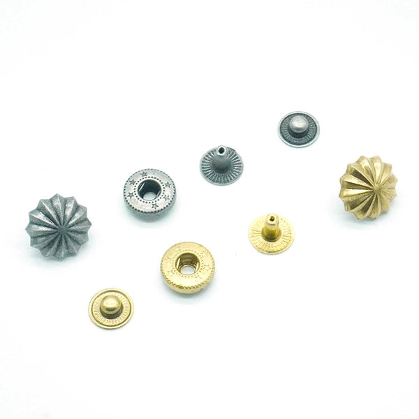 Solid Brass Floral Snap Fastener