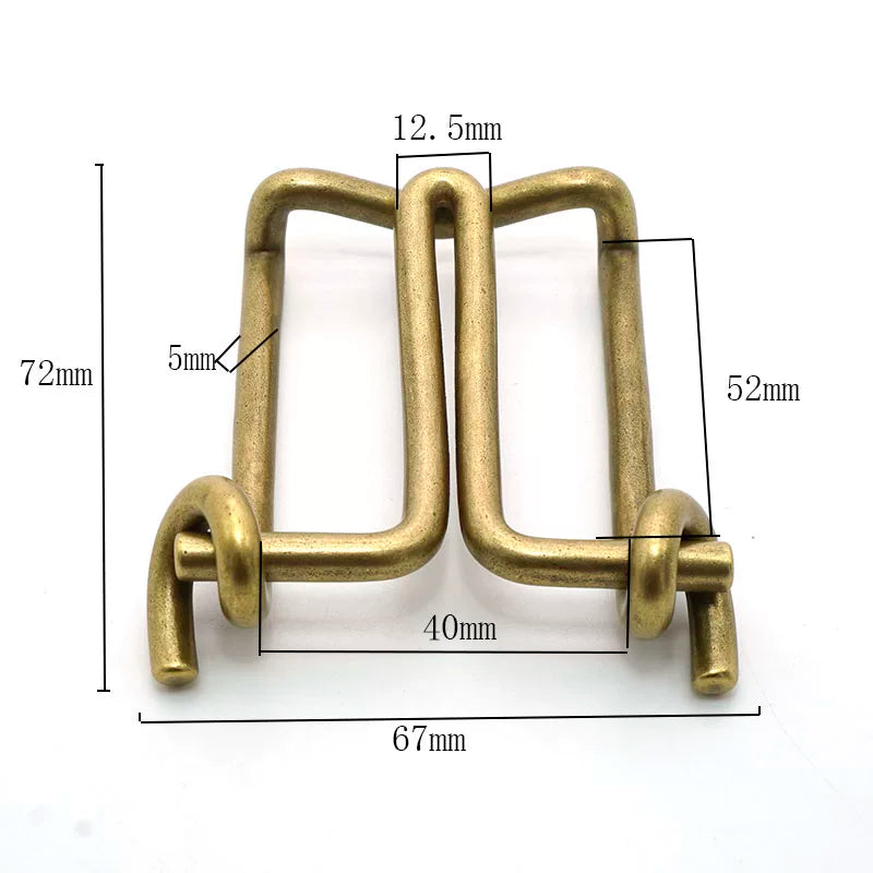 Solid Brass Vintage Men's Belt Buckle