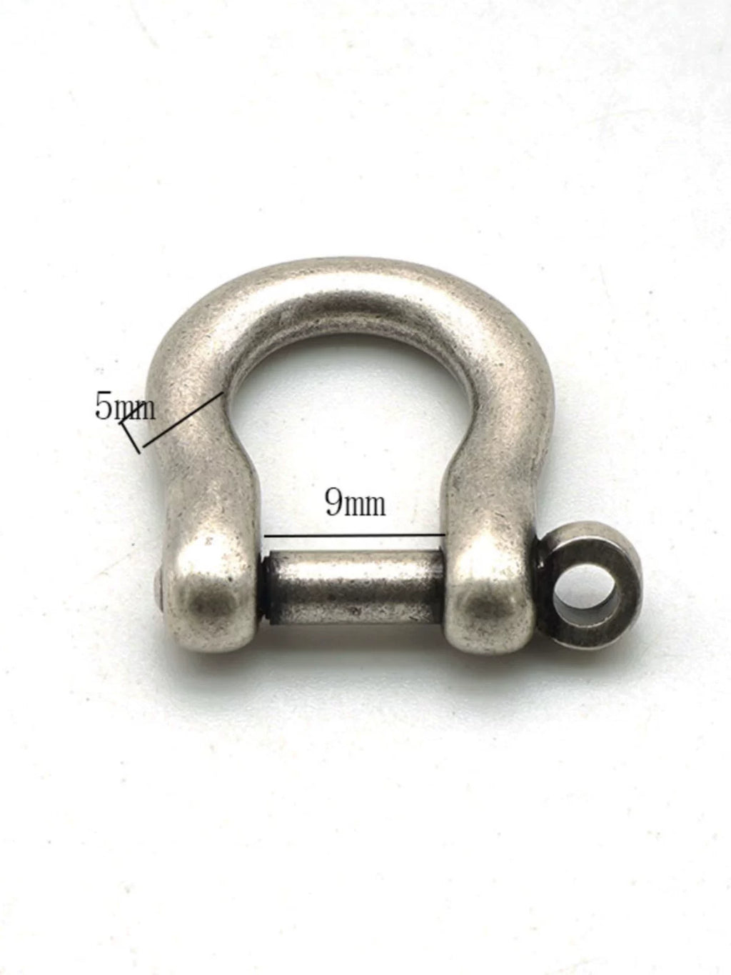 Solid Brass Antique Silver Plated Open Horseshoe Buckle