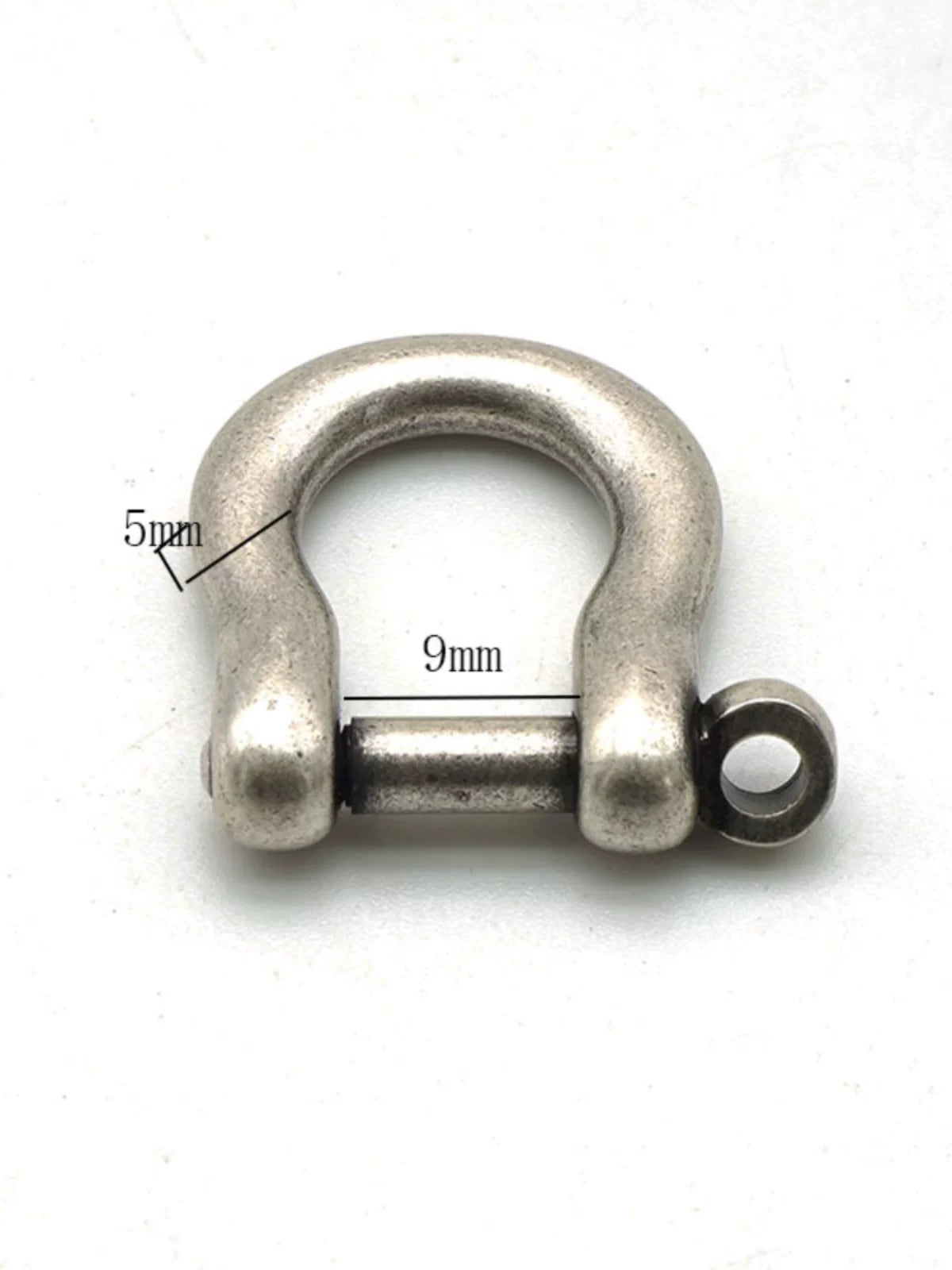 Solid Brass Antique Silver Plated Open Horseshoe Buckle