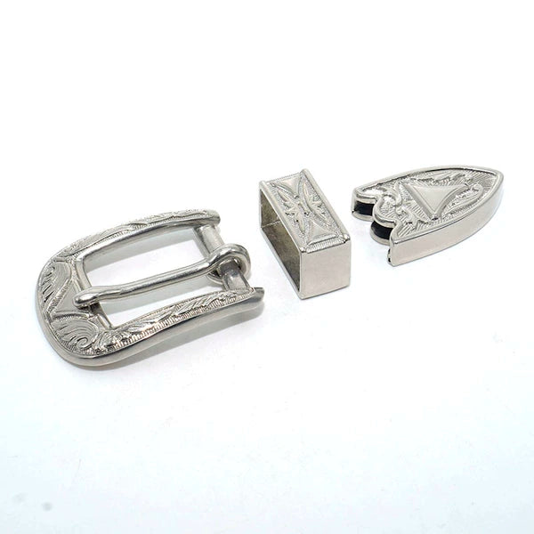 Solid Brass Vintage Carved Pin Buckle