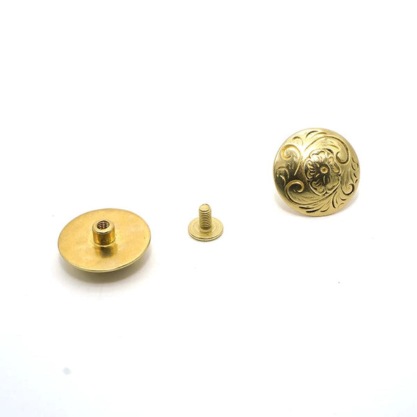 Solid Brass Floral Twist Lock