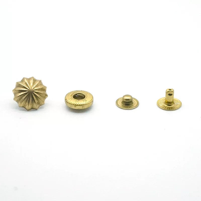 Solid Brass Floral Snap Fastener