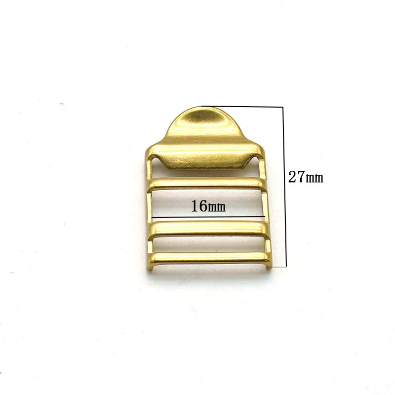 Solid Copper Oxidized Tri-Bar Slider