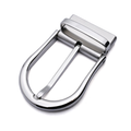 Men's Reversible Rotating U-Shape Pin Belt Buckle, 39mm Inner Width, Horseshoe Metal Belt Buckle Replacement, Gold / Silver / Black