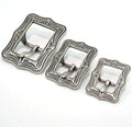 Solid Brass Antique Silver Plated Carved Tri-Glide 25mm
