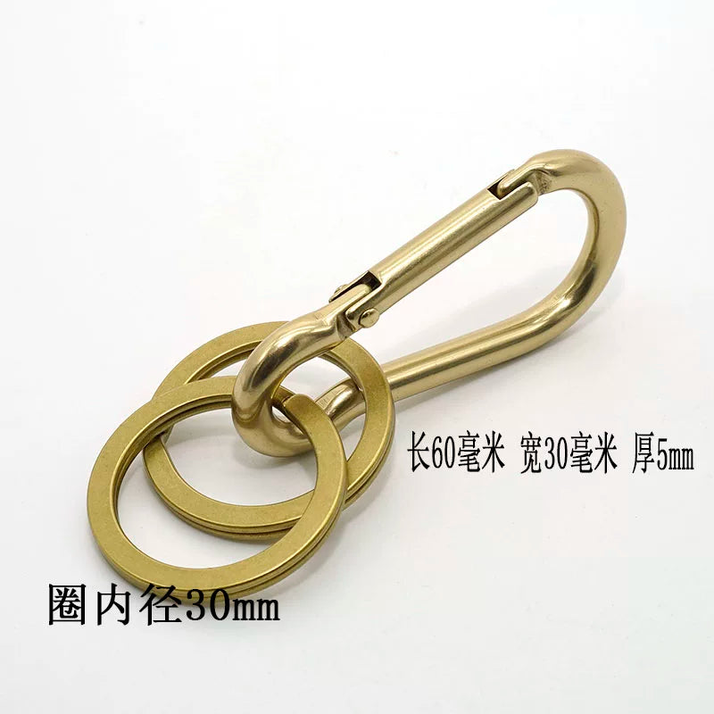 Solid Brass Women's Unisex Keychain