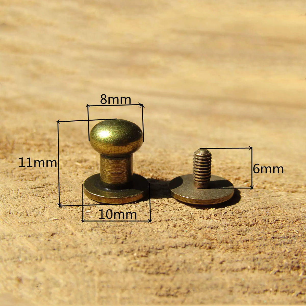 Solid Brass Nipple Stud